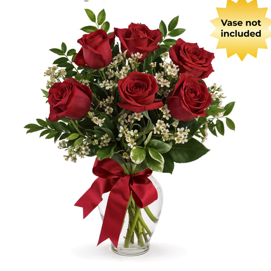 Half Dozen Sweetheart Roses