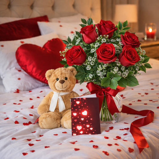 Half Dozen Sweetheart Rose Combo