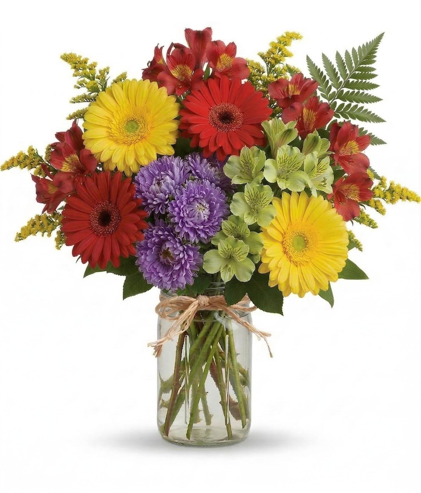 Hooray Bouquet in a Mason Jar - Flower Delivery New Zealand
