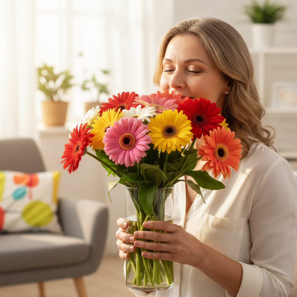 Rainbow Gerbera Bouquet – flower bouquet by Mel's Flowers New Zealand – view 2