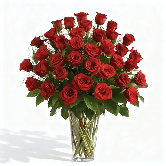 Three Dozen Long Stem Red Roses – rose arrangement by Mel's Flowers New Zealand