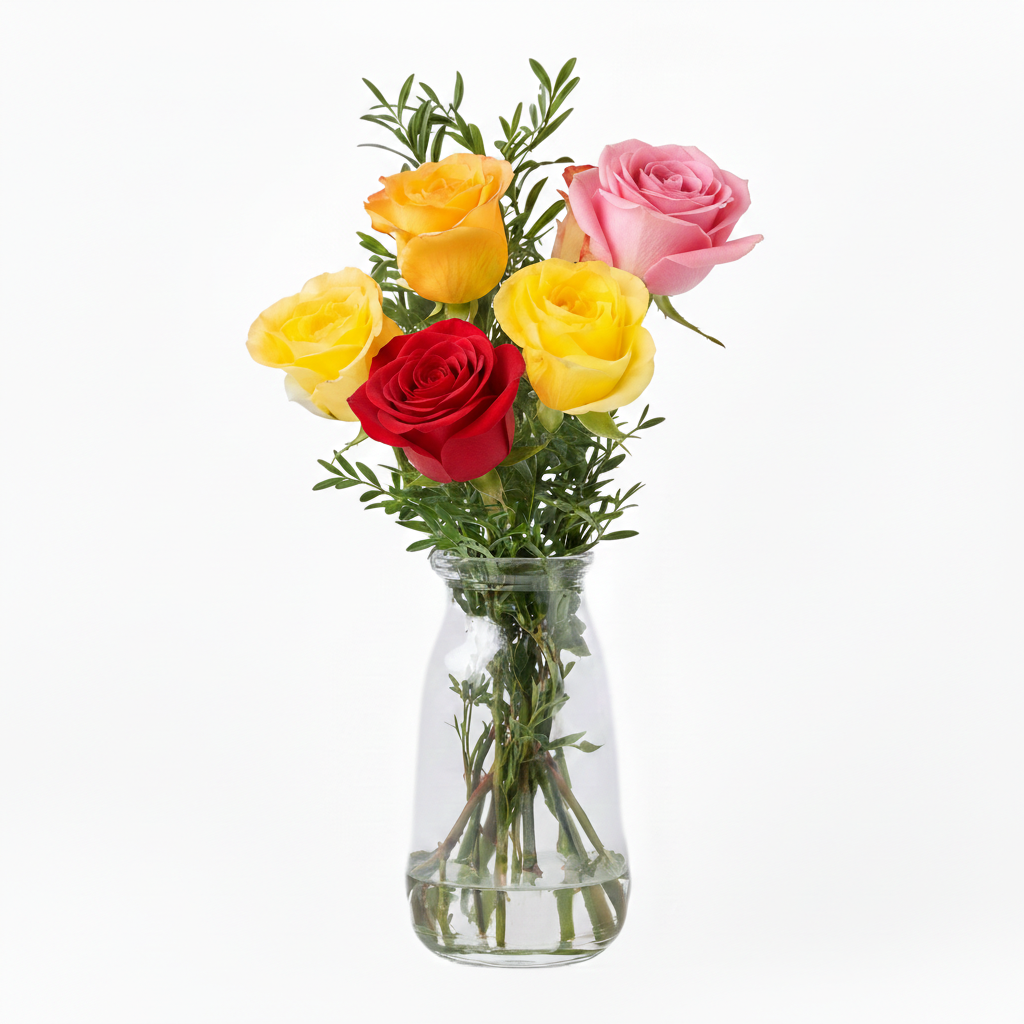 Half Dozen Assorted Long Stem Roses