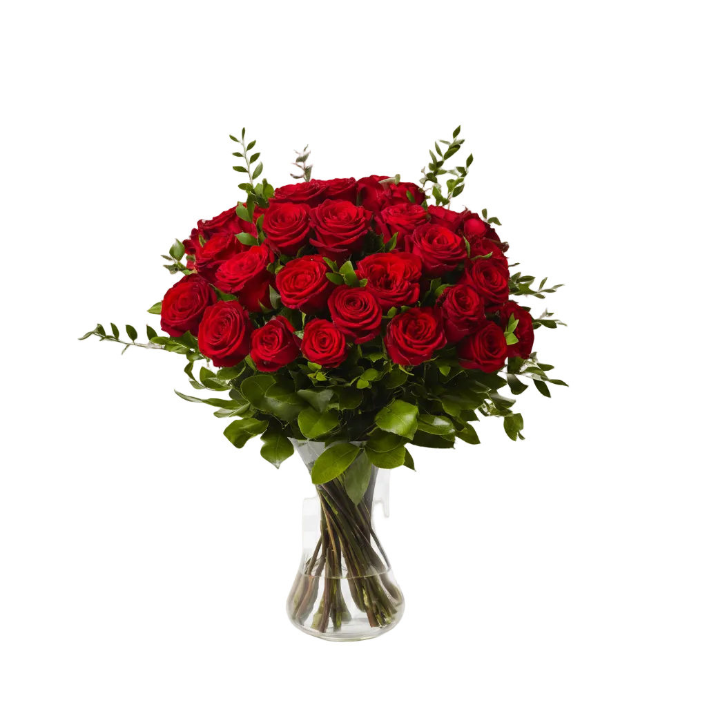 Two Dozen Long Stem Red Roses
