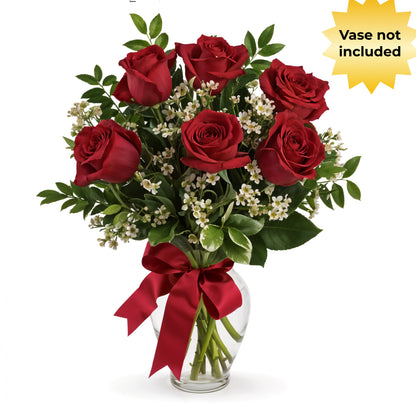 Half Dozen Sweetheart Roses