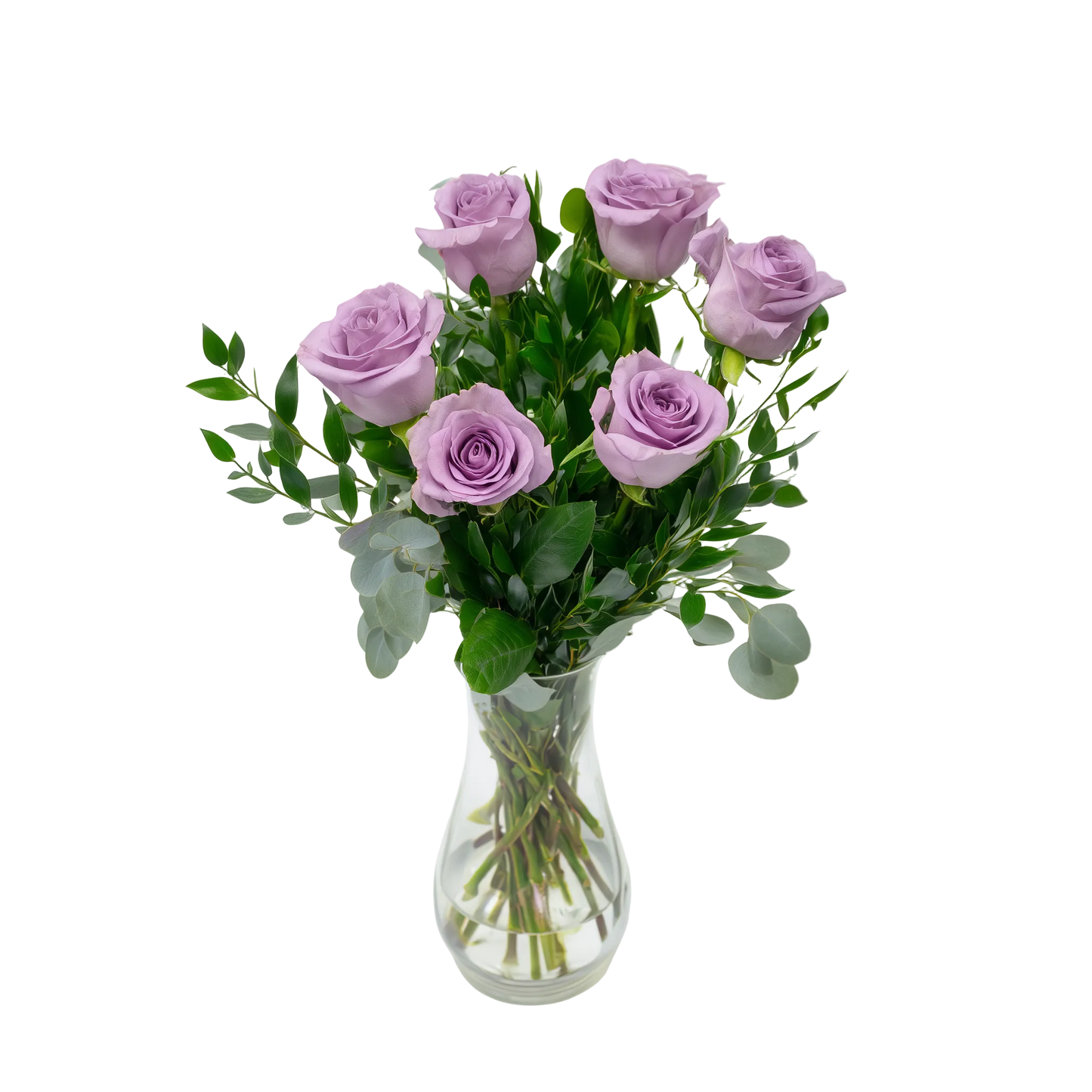 Half Dozen Lavender Roses - Flower Delivery New Zealand