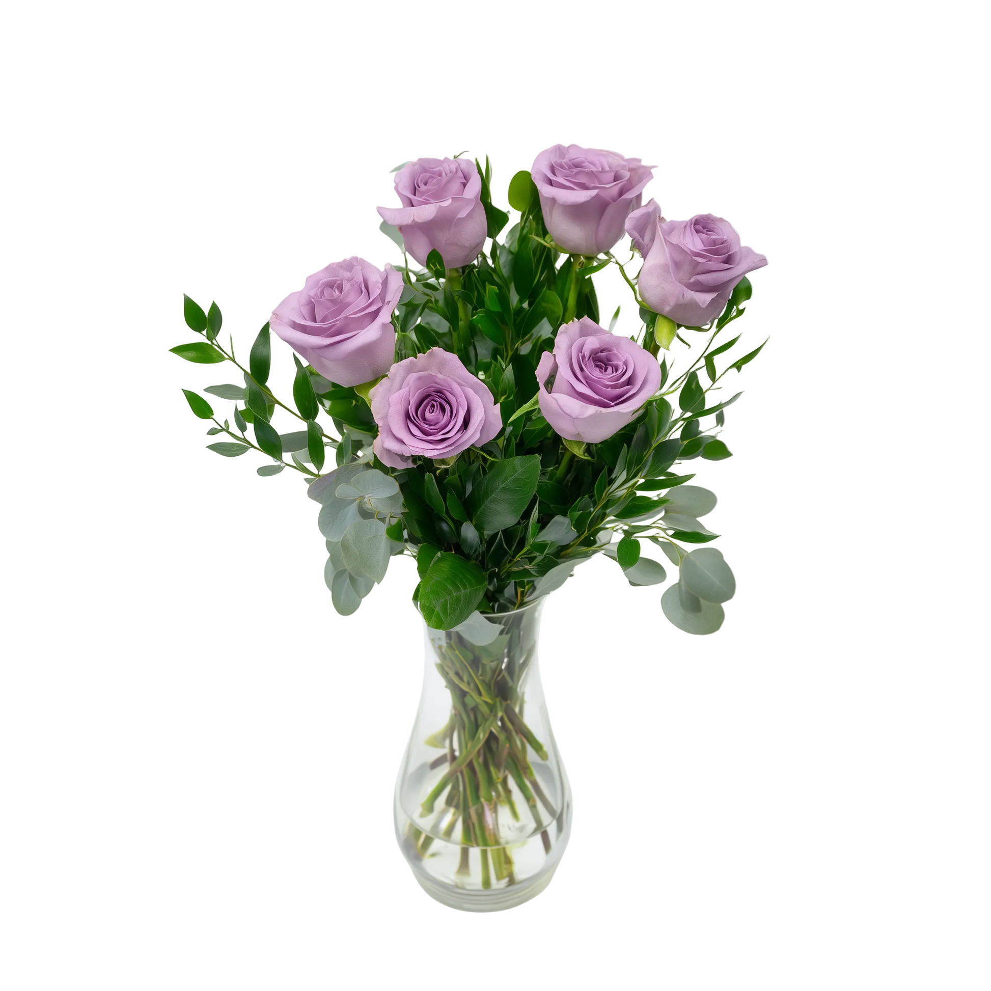 Half Dozen Lavender Roses - Flower Delivery New Zealand