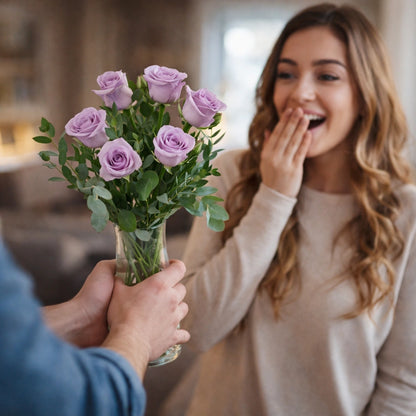Half Dozen Lavender Roses