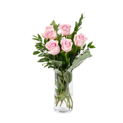 Half Dozen Pink Roses
