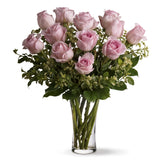 One Dozen Long Stem Pink Roses