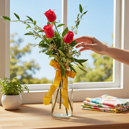 Touch Of Red Roses