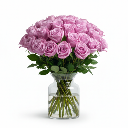 Three Dozen Long Stem Pink Roses - Flower Delivery New Zealand