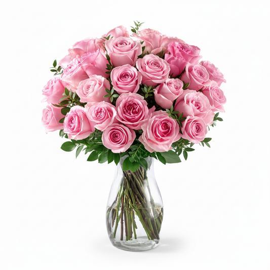 Two Dozen Long Stem Pink Roses