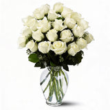 Two Dozen Long Stem White Roses - Flower Delivery New Zealand