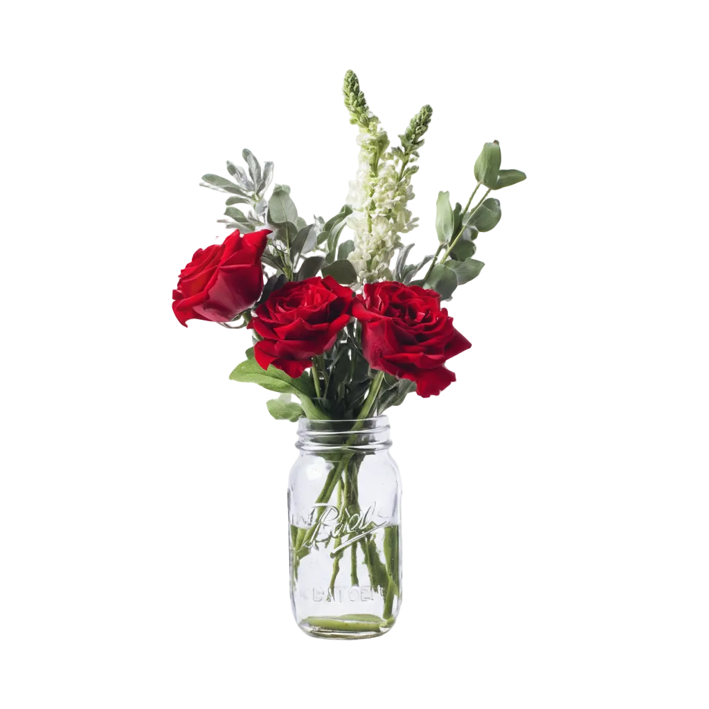 Radiant Roses in a Mason Jar