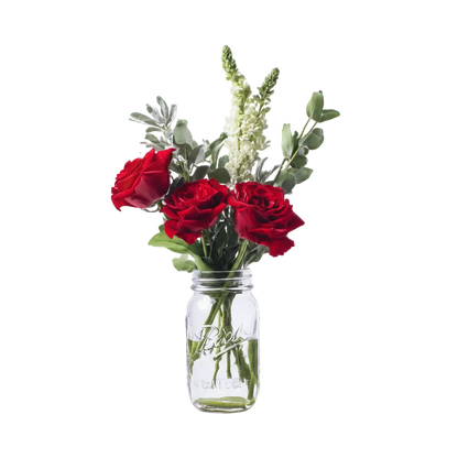 Radiant Roses in a Mason Jar