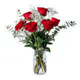 Sweetheart Roses in Mason Jar