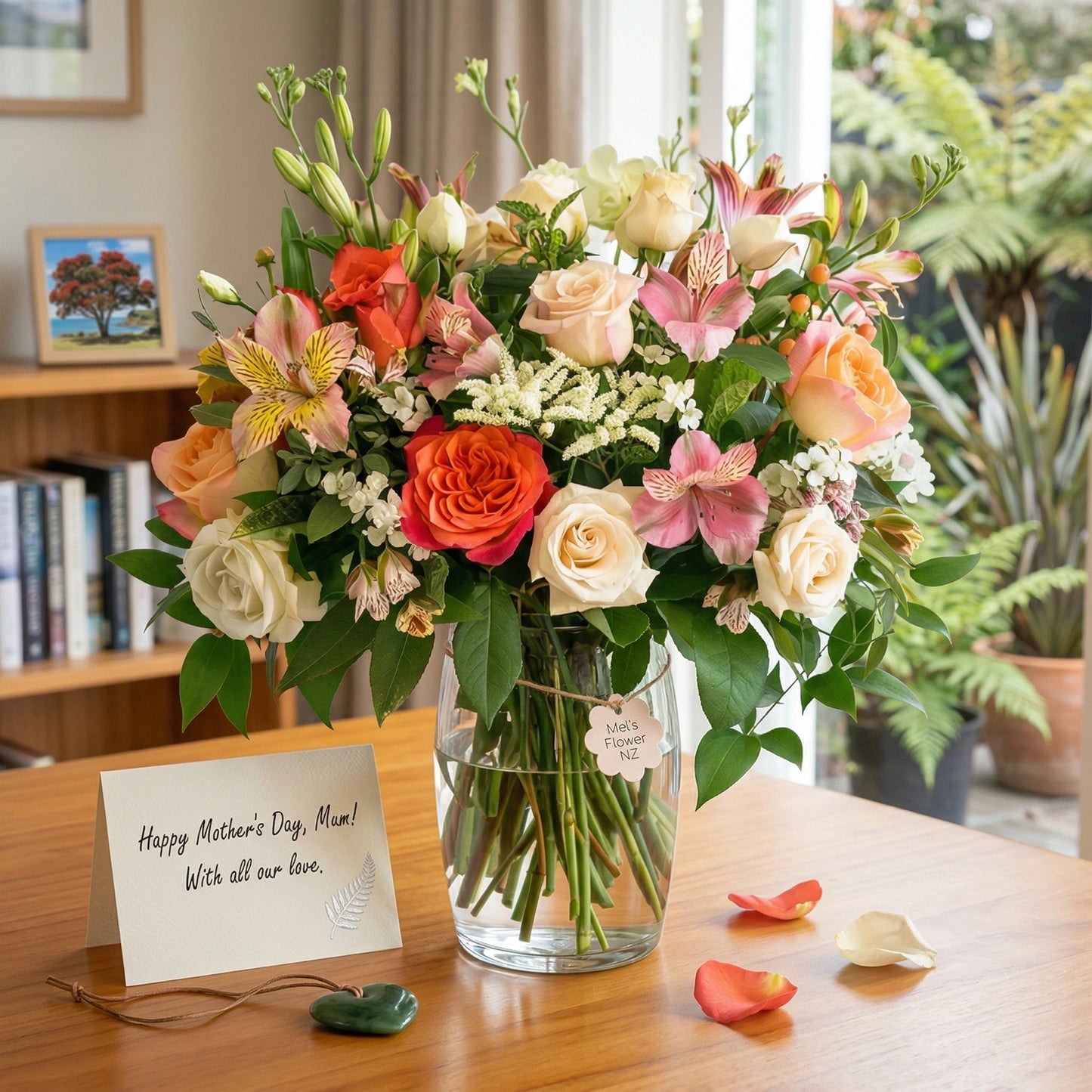 Blushing Elegance - Flower Delivery New Zealand