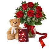 Half Dozen Sweetheart Rose Combo